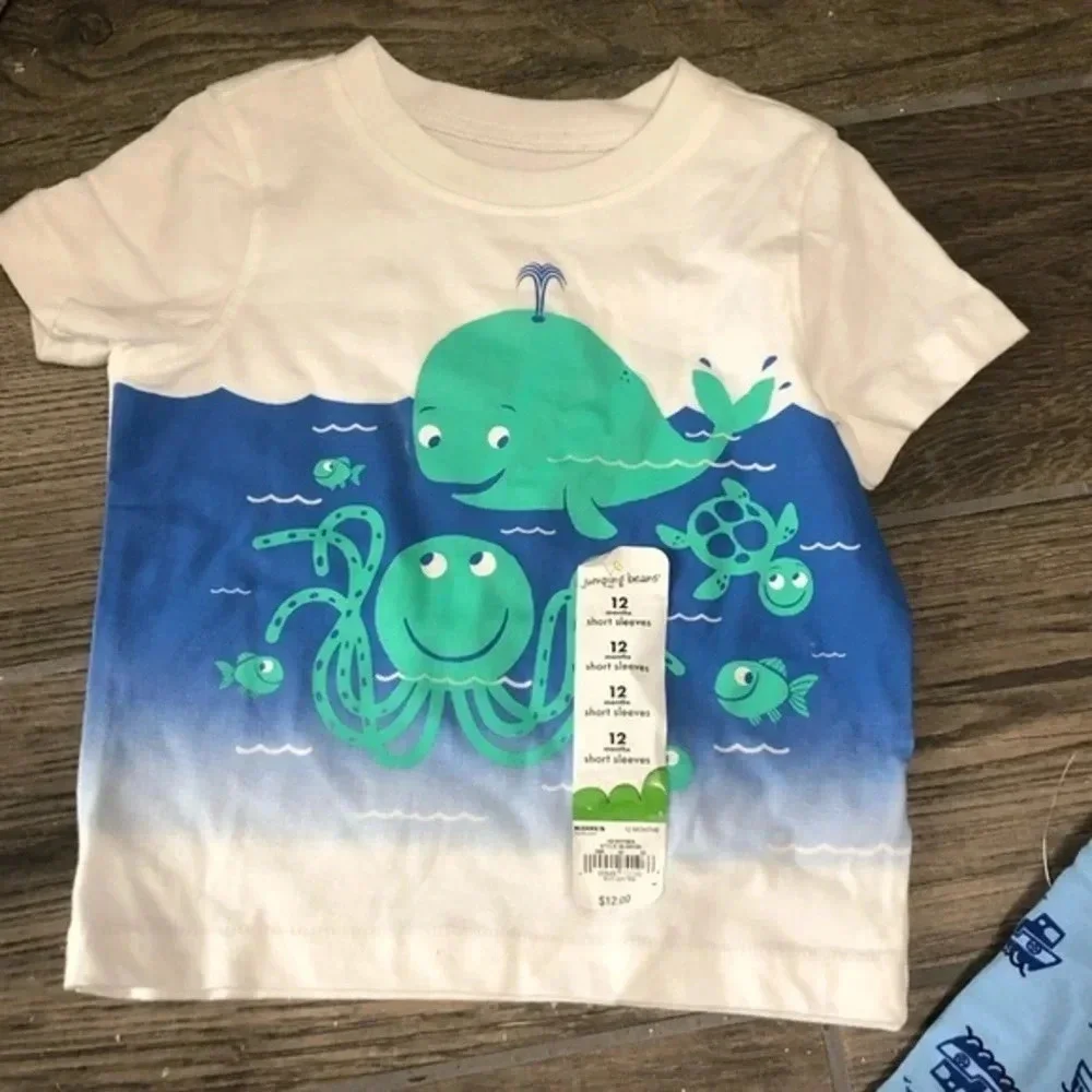 NWT jumping beans summer 12M shirt bundle